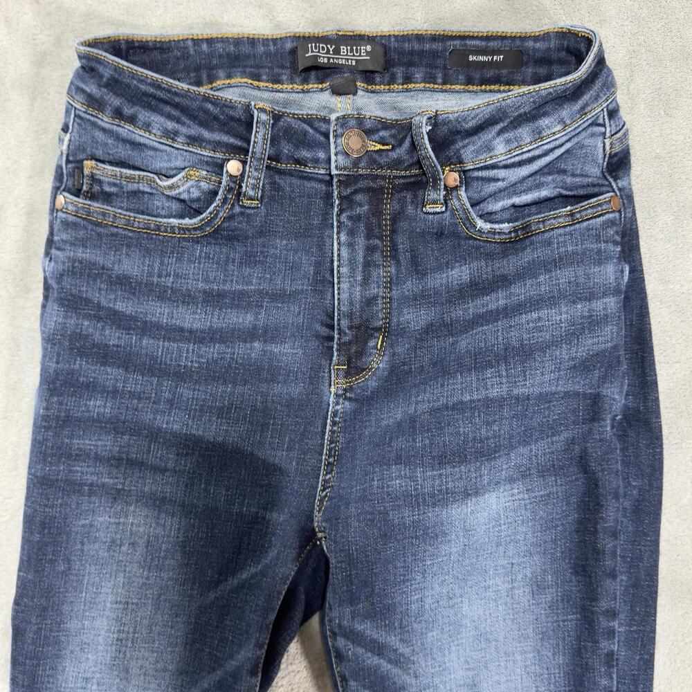 Judy Blue Skinny Jeans 7/28 High Rise Dark Wash Stretch Style JB88527 - Picture 2 of 9